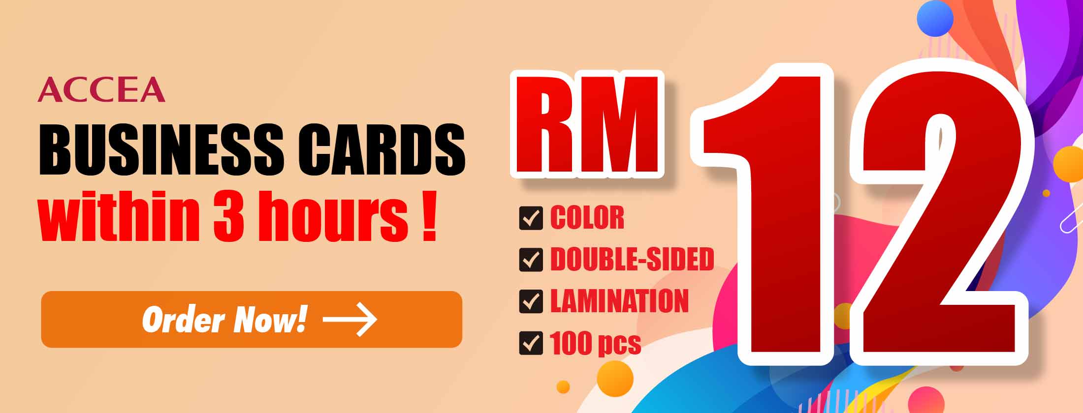 Business cards within 3hours! RM12